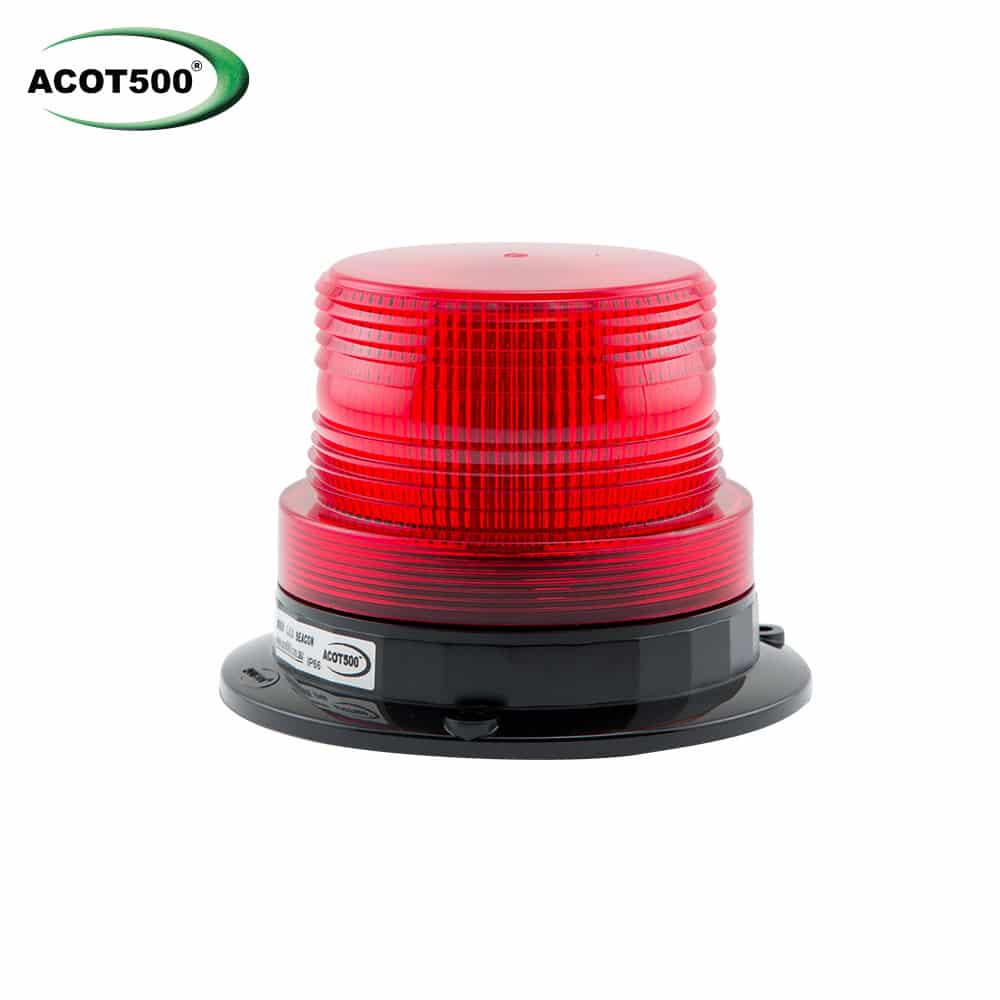 Small 6 LED Beacon Red Hardwire -12-24V