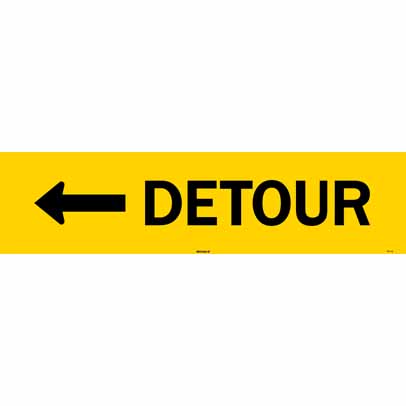 DETOUR LEFT ARROWCORFLUTE CLASS 1 -1200 X 300