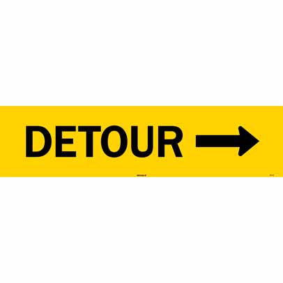 DETOUR RIGHT ARROW CORFLUTE CLASS 1 -1200 X 300