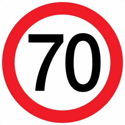 SPEED LIMIT 70 CORFLUTE CLASS 1 -600 X 600