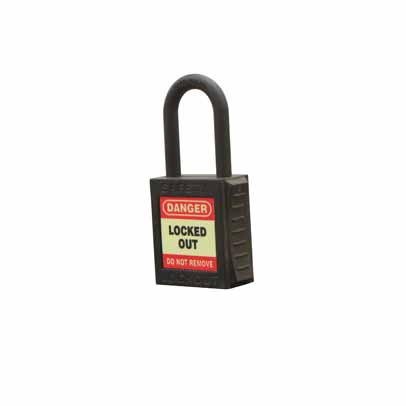 PREMIUM PADLOCK KEYED ALIKE - BLACK -42mm NYLON SHACKLE