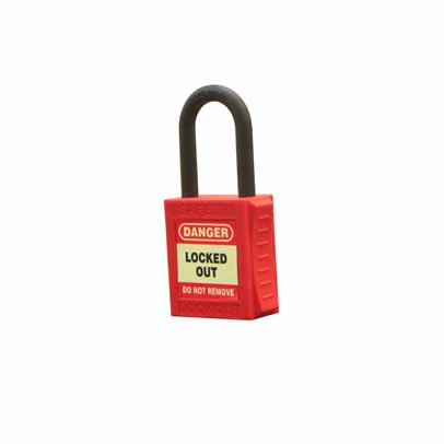 PREMIUM PADLOCK KEYED DIF - RED -42mm NYLON SHACKLE