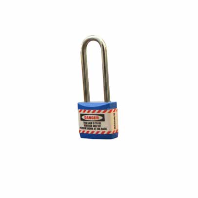 ECONOMY PADLOCK KEYED DIF- BLU -75mm STEEL SHACKLE