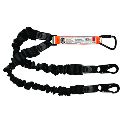 LANYARD 2M ELASTIC DOUBLE (MTO) -1x T/A KARABINER 2x SNAPHOOK