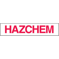 SIGN HAZCHEM METAL 125 X 600MM 