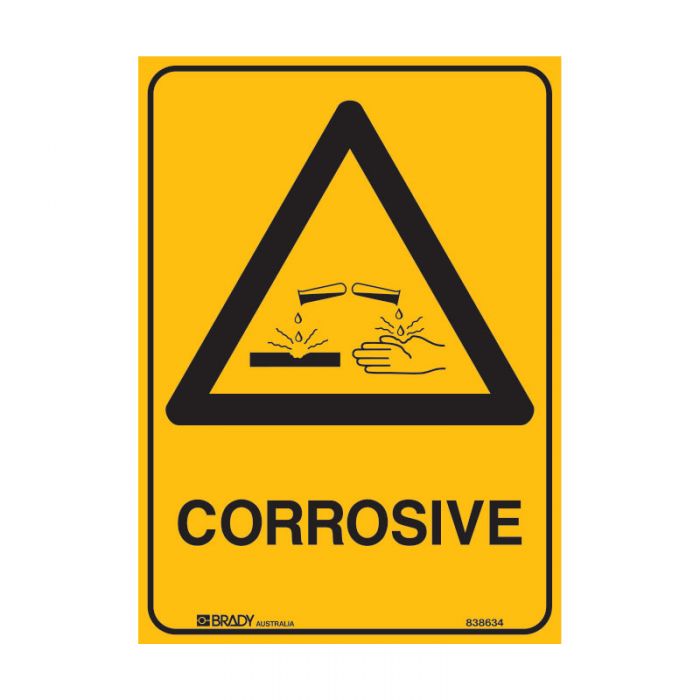 WARNING- CORROSIVE METAL 300 X450MM