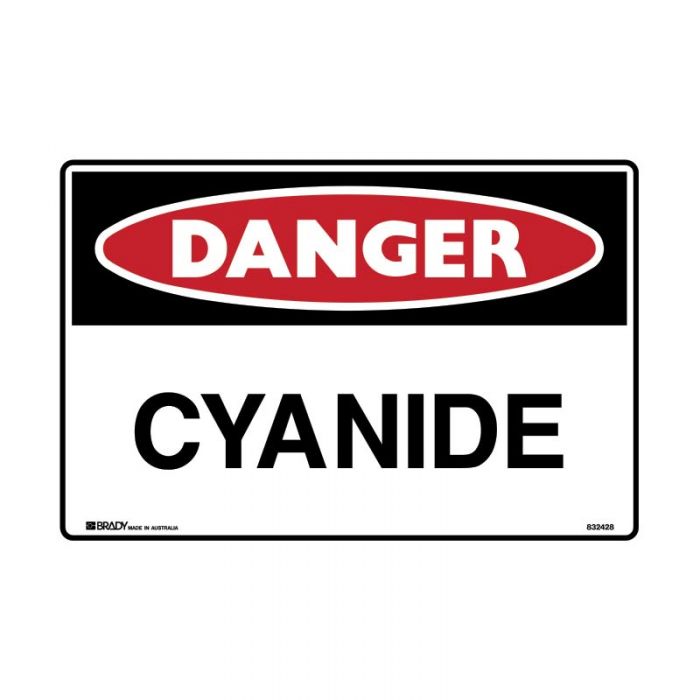DANGER- CYANIDE METAL 300 X450MM