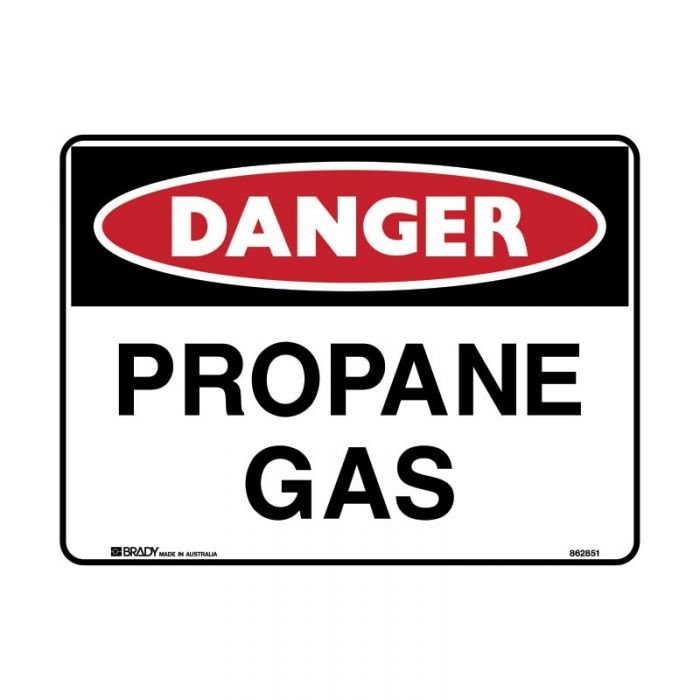 DANGER- PROPANE GAS METAL 300 X450MM