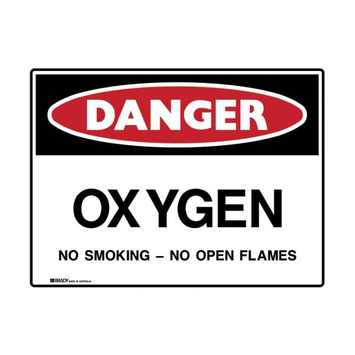 DANGER- OXYGEN METAL 300 X450MM
