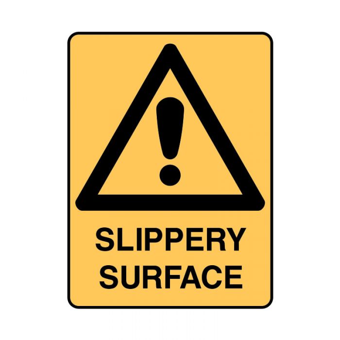 WARNING- SLIPPERY SURFACE METAL 450 X600MM