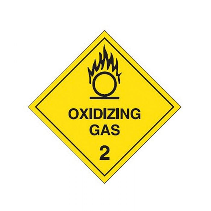 OXIDIZING GAS 2 BLACK/YELLOW -METAL 270MM SQ NON REFLECTIVE