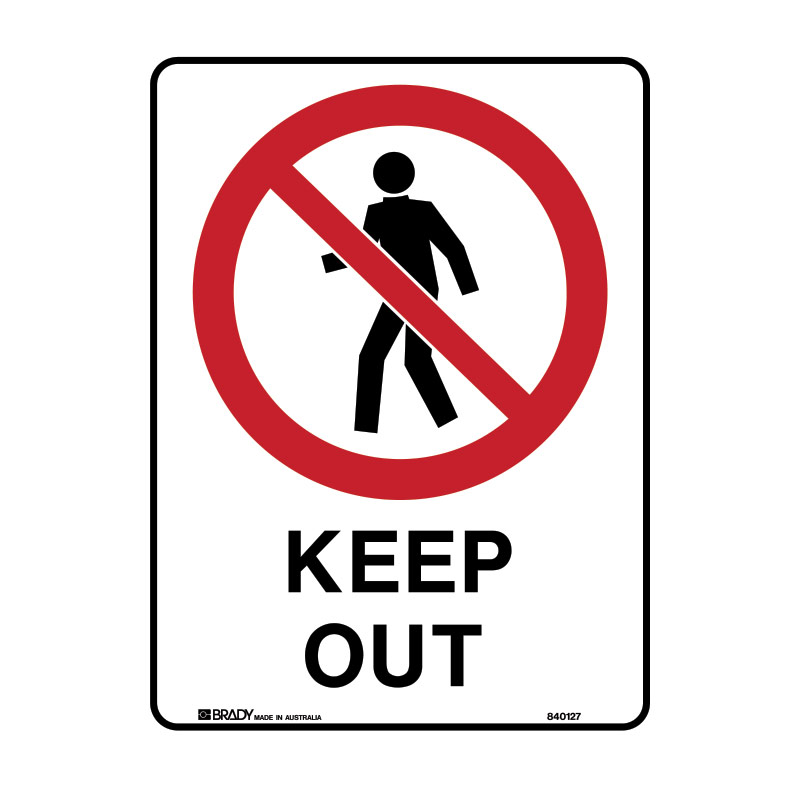 KEEP OUT METAL 300 X450MM