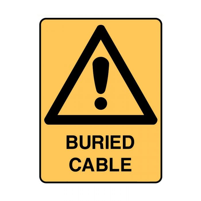 WARNING- BURIED CABLE METAL 300 X450MM