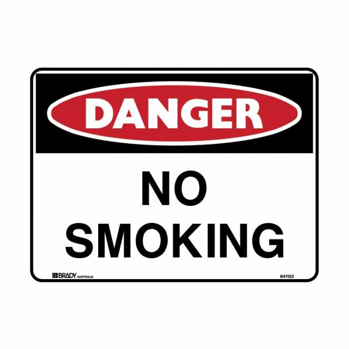 DANGER- NO SMOKING METAL 300 X450MM