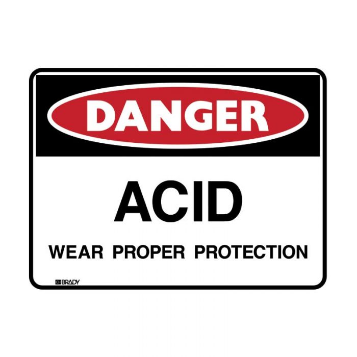 ACID WEAR PROPER PROTECTION METAL 300 X450MM