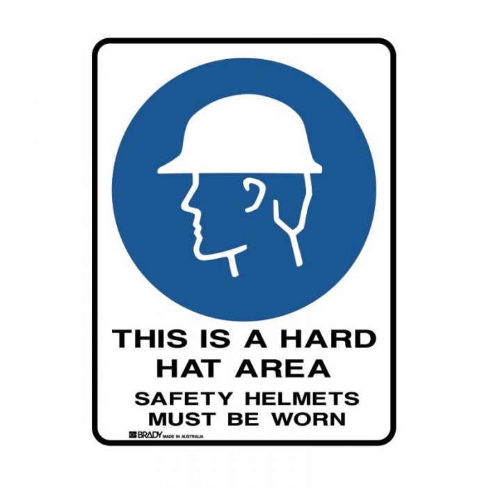THIS IS A HARD HAT AREA METAL 450X 600MM